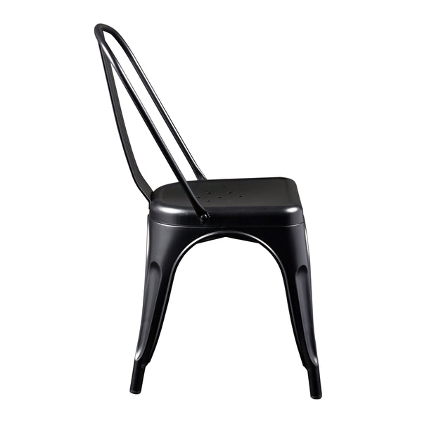 Corsair Stackable Steel Side Chair Set for Parties and Versatile Indoor Seating