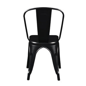 Corsair Stackable Steel Side Chair Set for Parties and Versatile Indoor Seating