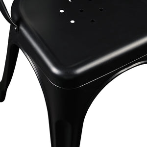 Corsair Stackable Steel Side Chair Set for Parties and Versatile Indoor Seating