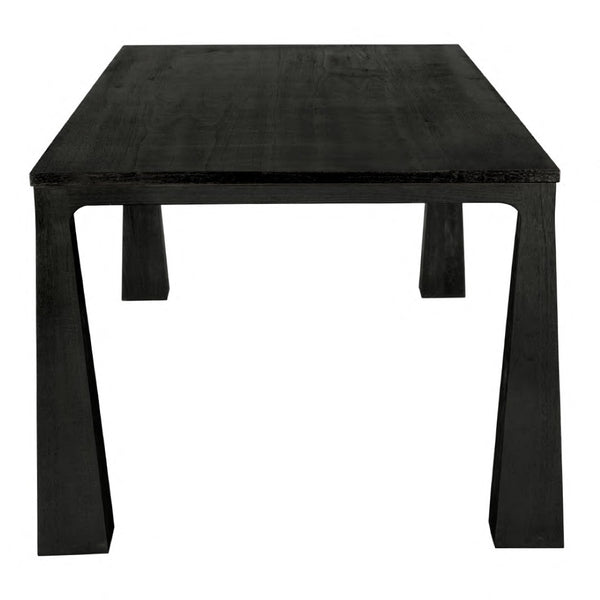 Noir Luther Modern Dining Table – Sculptural Charcoal Black Design for Stylish Dining and Versatile Use EG-10CHB
