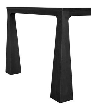 Noir Luther Modern Dining Table – Sculptural Charcoal Black Design for Stylish Dining and Versatile Use EG-10CHB