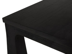 Noir Luther Modern Dining Table – Sculptural Charcoal Black Design for Stylish Dining and Versatile Use EG-10CHB