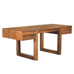 Noir Newton Desk, Teak - Scandinavian Minimalist Design with Ample Storage for Modern Workspaces & Studios EG-19T