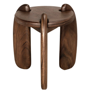 Noir Mahatma Side Table: Handcrafted Teak with Sculptural Loop Legs for Modern Living Room Elegance EG-30