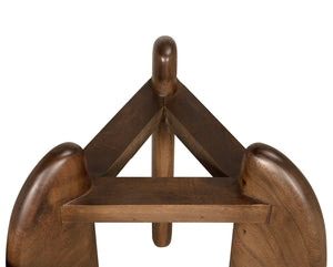 Noir Mahatma Side Table: Handcrafted Teak with Sculptural Loop Legs for Modern Living Room Elegance EG-30