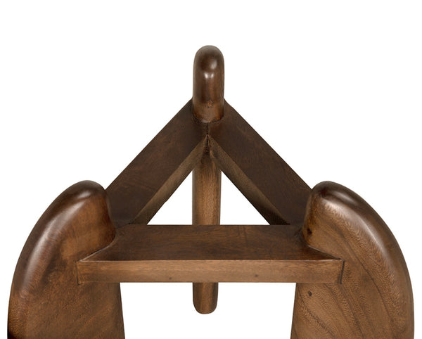 Noir Mahatma Side Table: Handcrafted Teak with Sculptural Loop Legs for Modern Living Room Elegance EG-30