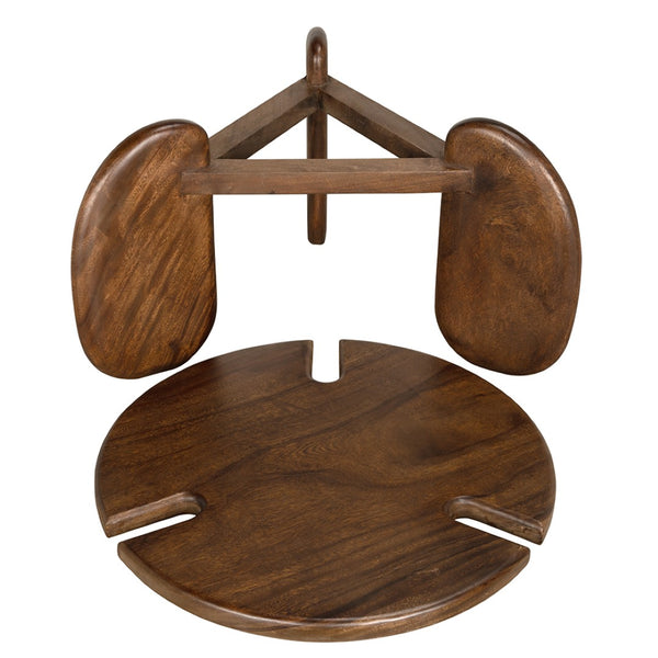 Noir Mahatma Sculptural Teak Coffee Table – Modern Centerpiece with Oversized Loop Legs for Stylish Living Spaces EG-31