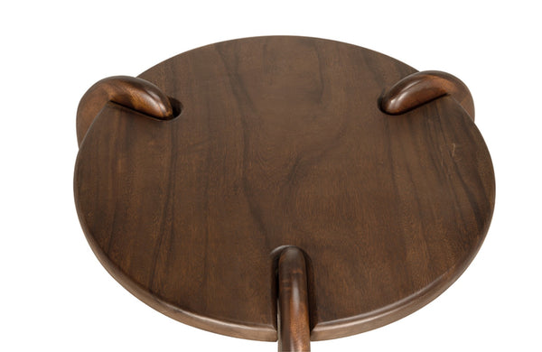 Noir Mahatma Sculptural Teak Coffee Table – Modern Centerpiece with Oversized Loop Legs for Stylish Living Spaces EG-31