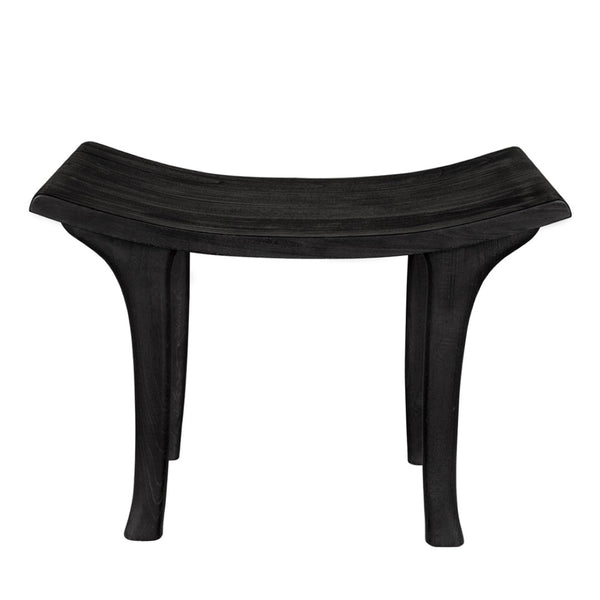 Noir Kyoto Bench - Handcrafted Solid Munggur Wood with Burnt Black Finish for Modern Minimalist Interiors EG-8BB
