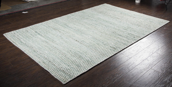 Rizzy Ellington EG201A Hand Woven Casual/Solid  Jute / Wool  Rug Turquoise 8' x 10'