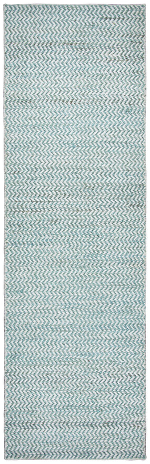 Rizzy Ellington EG201A Hand Woven Casual/Solid  Jute / Wool  Rug Turquoise 2'6" x 8'