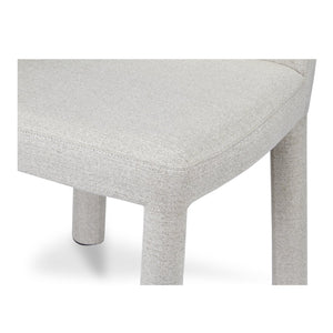 Moe's Home Place Dining Chair Set Of 2 - Elegant Upholstered Seating With Durable Iron Frame For Style & Comfort Grey Upholstery, 100% Polyester,Iron Frame Eh-1111-15