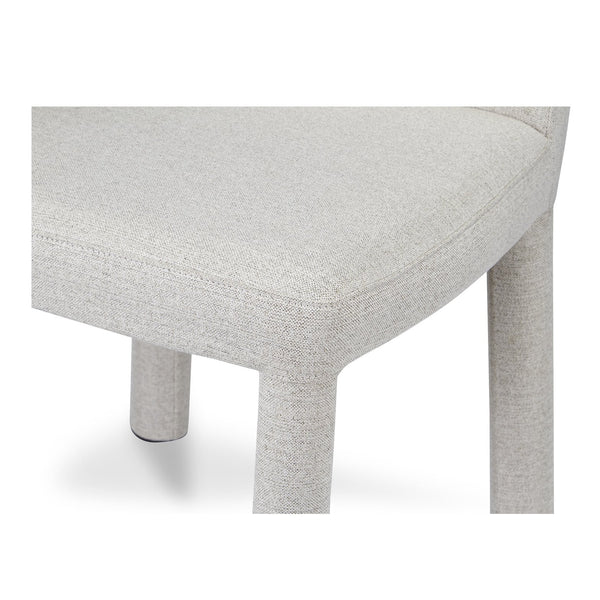 Moe's Home Place Dining Chair Set Of 2 - Elegant Upholstered Seating With Durable Iron Frame For Style & Comfort Grey Upholstery, 100% Polyester,Iron Frame Eh-1111-15