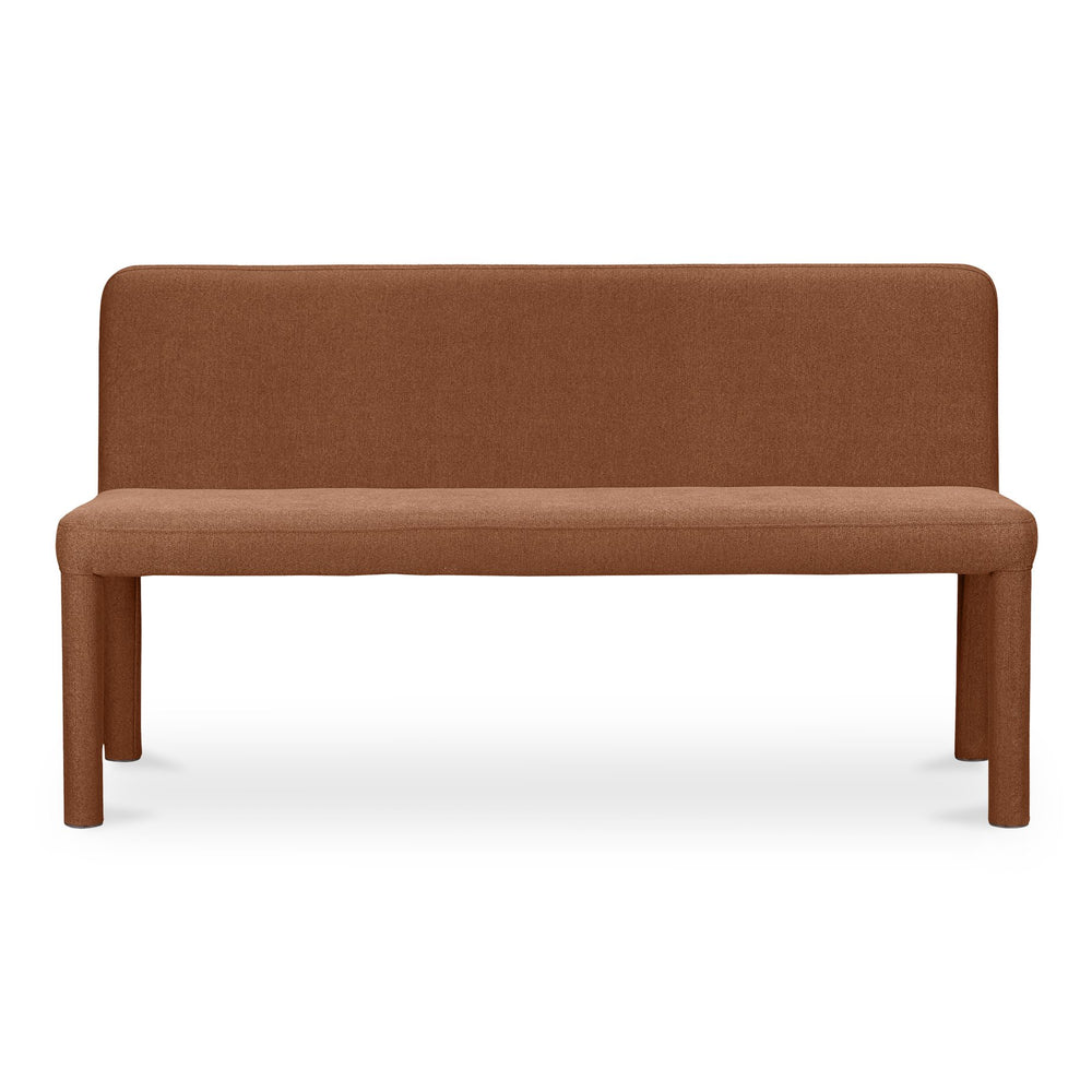 Moe's Home Place Dining Banquette - Timeless Comfort & Quality Seating For Stylish Interiors And Relaxation Red Upholstery, 100% Polyester,Iron Frame Eh-1112-22