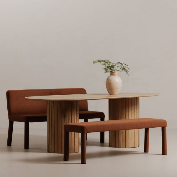 Moe's Home Place Dining Banquette - Timeless Comfort & Quality Seating For Stylish Interiors And Relaxation Red Upholstery, 100% Polyester,Iron Frame Eh-1112-22