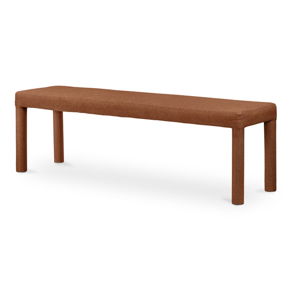 Moe's Home Place Dining Bench - Comfortable Upholstered Seating With Durable Iron Frame For Timeless Style Red Upholstery, 100% Polyester,Iron Frame Eh-1113-22