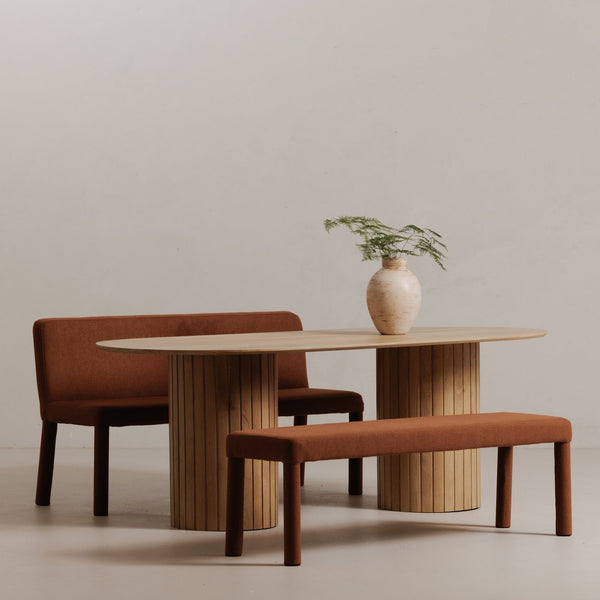 Moe's Home Place Dining Bench - Comfortable Upholstered Seating With Durable Iron Frame For Timeless Style Red Upholstery, 100% Polyester,Iron Frame Eh-1113-22