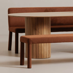 Moe's Home Place Dining Bench - Comfortable Upholstered Seating With Durable Iron Frame For Timeless Style Red Upholstery, 100% Polyester,Iron Frame Eh-1113-22