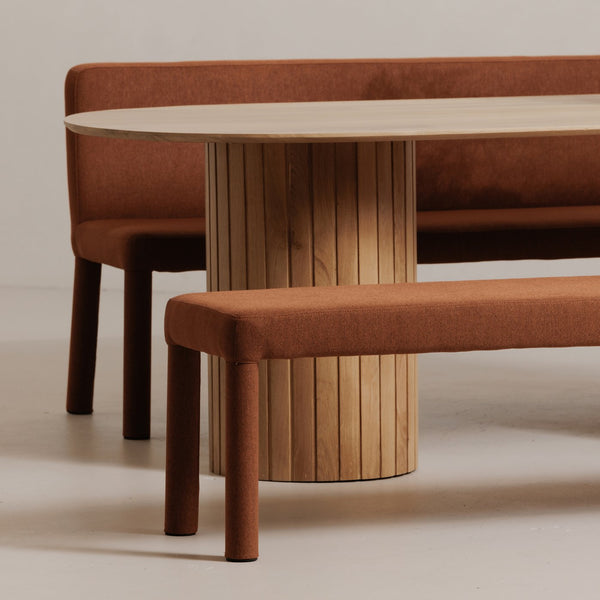 Moe's Home Place Dining Bench - Comfortable Upholstered Seating With Durable Iron Frame For Timeless Style Red Upholstery, 100% Polyester,Iron Frame Eh-1113-22