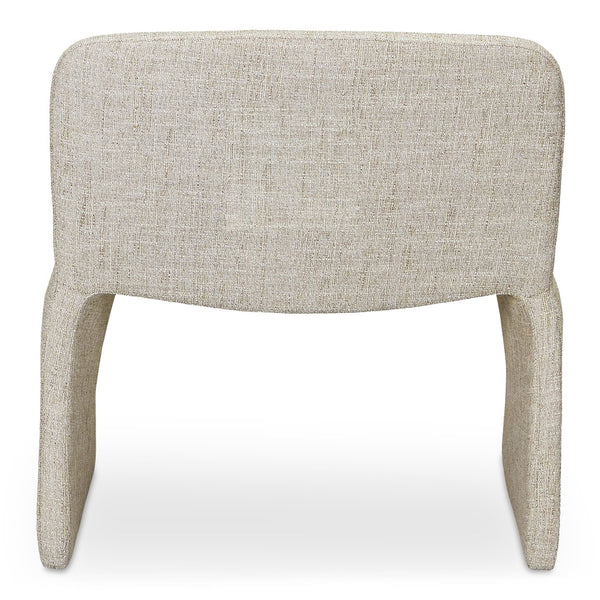 Moe's Home Ella Accent Chair: Elegant Oval Design With Ergonomic Comfort, Soft Cushions & No Assembly Needed Beige Upholstery, 100% Polyester,Iron Frame Eh-1115-34