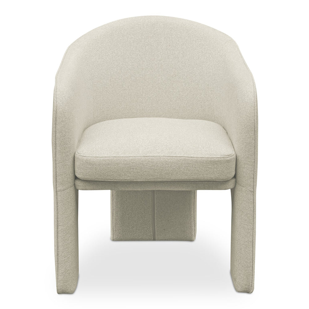 Moe's Home Clara Dining Chair - Elegantly Upholstered Comfort With Durable Materials For Stylish Dining Spaces Beige 100% Polystery,Iron Frame Eh-1116-34