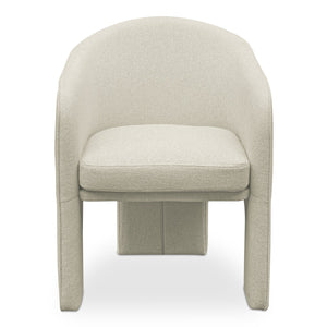Moe's Home Clara Dining Chair - Elegantly Upholstered Comfort With Durable Materials For Stylish Dining Spaces Beige 100% Polystery,Iron Frame Eh-1116-34