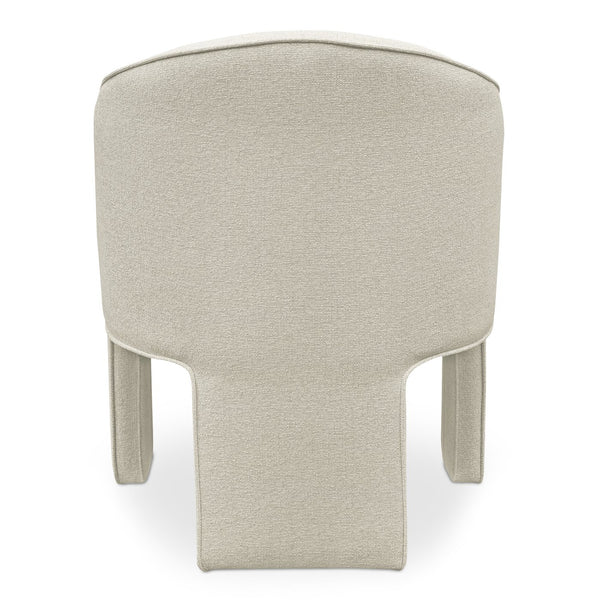 Moe's Home Clara Dining Chair - Elegantly Upholstered Comfort With Durable Materials For Stylish Dining Spaces Beige 100% Polystery,Iron Frame Eh-1116-34