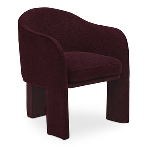 Moe's Home Clara Dining Chair - Elegantly Upholstered Comfort With Durable Materials For Stylish Dining Spaces Purple 100% Polystery,Iron Frame Eh-1116-38