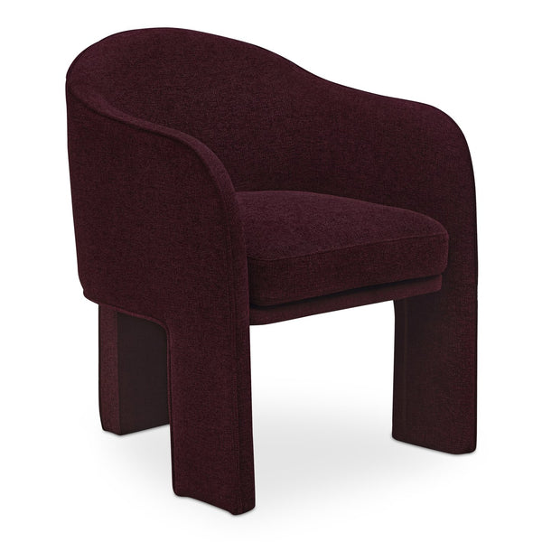 Moe's Home Clara Dining Chair - Elegantly Upholstered Comfort With Durable Materials For Stylish Dining Spaces Purple 100% Polystery,Iron Frame Eh-1116-38