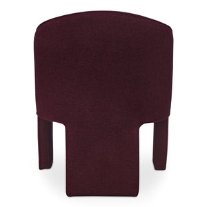 Moe's Home Clara Dining Chair - Elegantly Upholstered Comfort With Durable Materials For Stylish Dining Spaces Purple 100% Polystery,Iron Frame Eh-1116-38