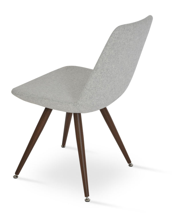 Soho Concept Eiffel Star Dining Armchair - Stylish Boucle, Velvet & Nubuck Fabrics With 10-year Guarantee & Swivel Walnut  Soho-concept-dining-chair-03667
