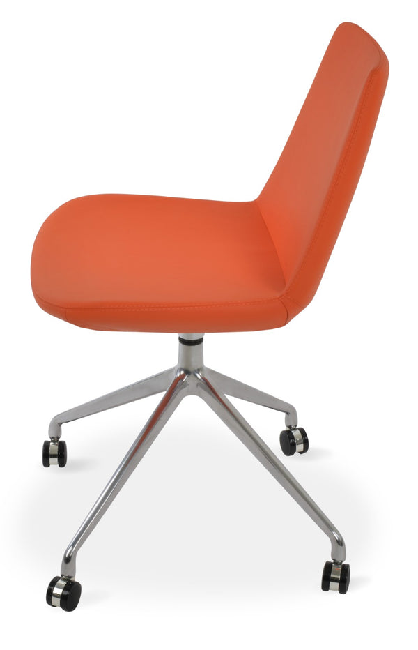 Soho Concept Eiffel Spider Swivel Chair - Stylish Leatherette Dining Chair With 2-year Guarantee & Comfort Design Orange  Soho-concept-dining-chair-02642