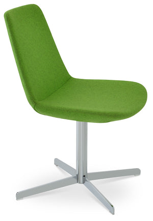 Soho Concept Eiffel 4 Star Swivel Chair In Camira Era Fabric – Stylish Chrome Finish & 10-year Guarantee, 350 Lb Capacidade Chrome  Soho-concept-dining-chair-02665