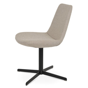 Soho Concept Eiffel 4 Star Swivel Chair - Stylish Dining Seat In Boucle, Velvet, Nubuck With 10-year Guarantee! Black,Beige  Soho-concept-dining-chair-02656
