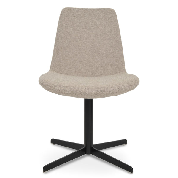 Soho Concept Eiffel 4 Star Swivel Chair - Stylish Dining Seat In Boucle, Velvet, Nubuck With 10-year Guarantee! Black,Beige  Soho-concept-dining-chair-02656