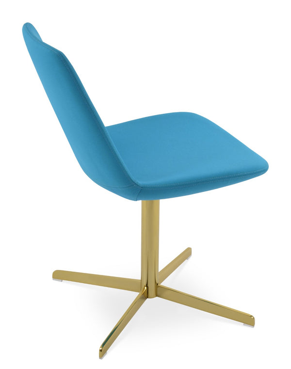 Soho Concept Eiffel 4 Star Swivel Chair - Stylish Dining Seat In Boucle, Velvet, Nubuck With 10-year Guarantee! Gold,Turquoise  Soho-concept-dining-chair-02659