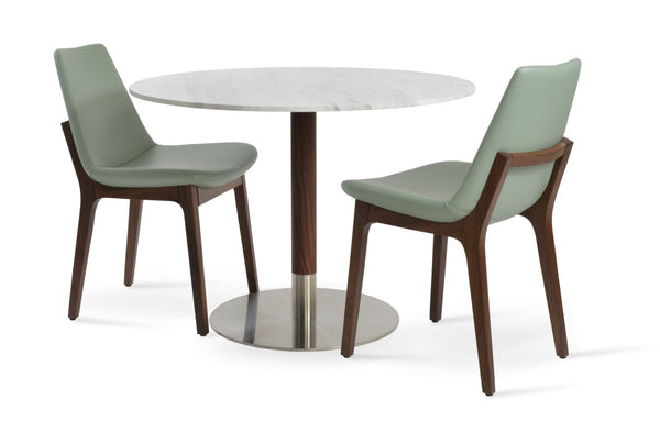 Soho Concept Eiffel Pyramid Swivel Dining Chair - Luxury Fabrics & Solid Wood Base, 10-year Guarantee, 350 Lbs Capacity Walnut  Soho-concept-dining-chair-02673