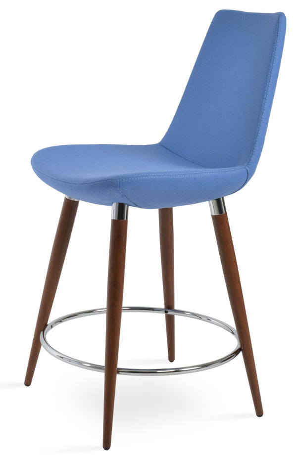 Soho Concept Eiffel Stylish Barstools & Counterstools In Camira Wool Fabric – Durable, Modern Design With 10-year Guarantee Walnut,Chrome  Soho-concept-dining-chair-08137