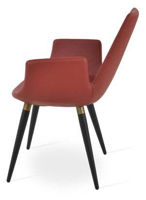 Soho Concept Eiffel Ana Chair - Stylish Dining Chair In Boucle, Velvet & Nubuck Fabrics With 10-year Guarantee! Black,Gold,Red  Soho-concept-dining-chair-02700