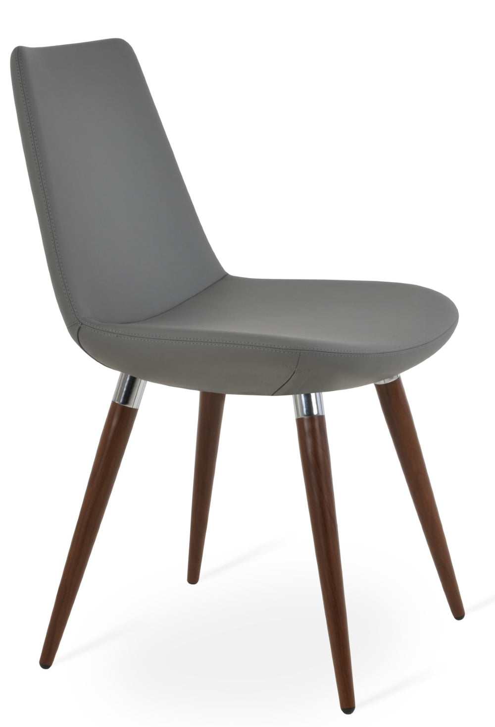 Soho Concept Eiffel Ana Armchair Dining Chair - Stylish Ppm-fr Upholstery, Gold Accents, 2-year Guarantee, Turkiye Made Walnut,Chrome,Grey  Soho-concept-dining-chair-02703