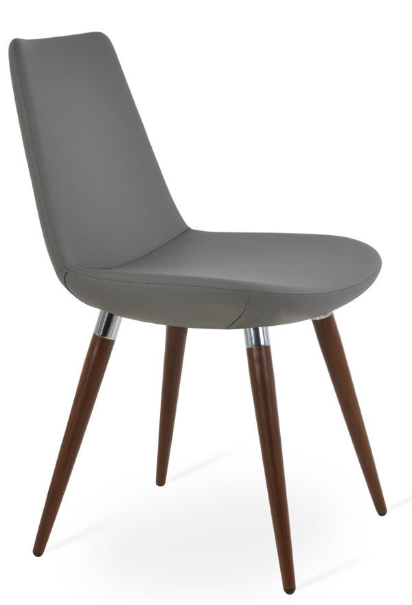Soho Concept Eiffel Ana Armchair Dining Chair - Stylish Ppm-fr Upholstery, Gold Accents, 2-year Guarantee, Turkiye Made Walnut,Chrome,Grey  Soho-concept-dining-chair-02703