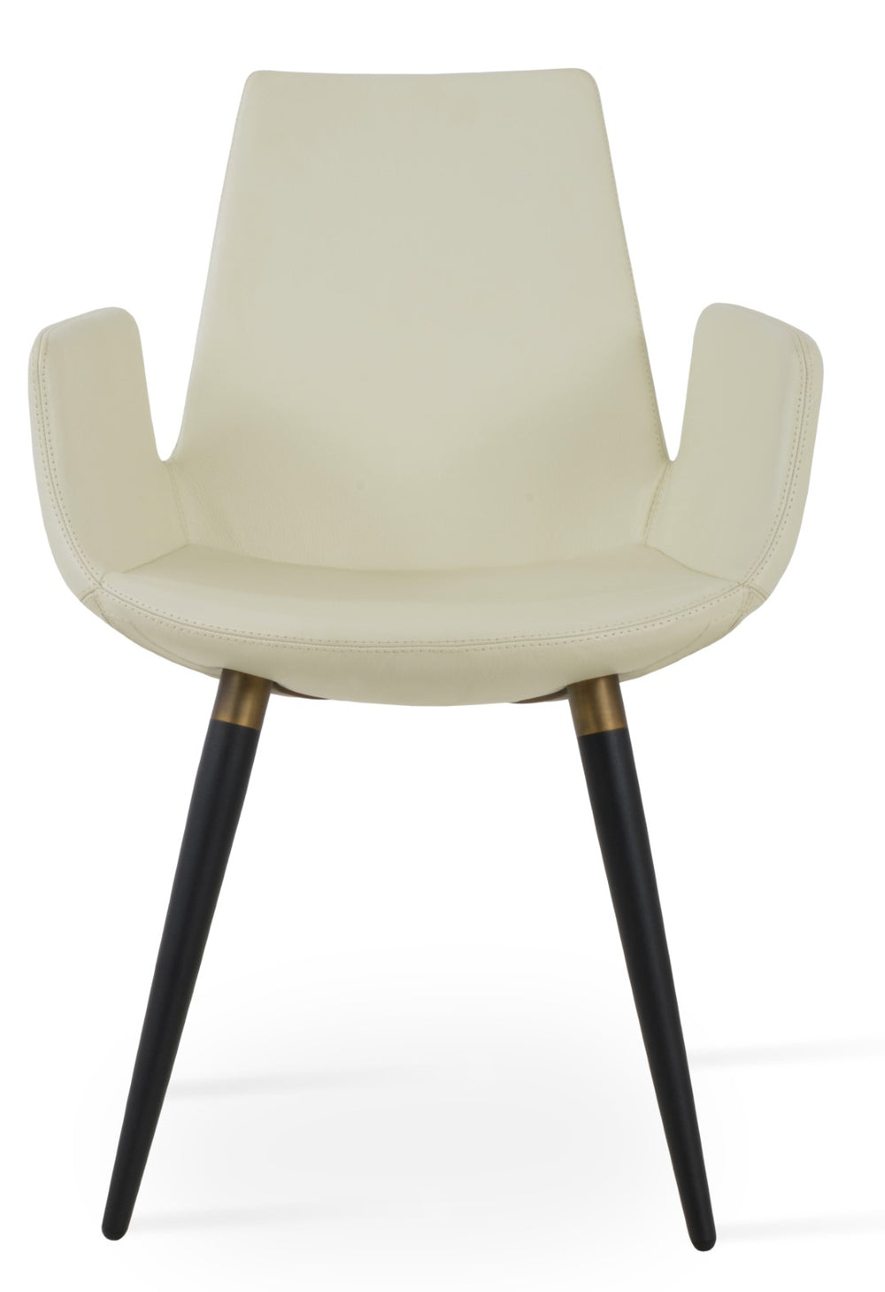 Soho Concept Eiffel Ana Armchair Dining Chair: Premium Camira Yoredale Fabric, 10-year Guarantee, Sleek Design Cream,Black,Gold  Soho-concept-dining-chair-02679
