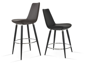 Soho Concept Eiffel Ana Barstools & Counterstools - Chic Boucle, Velvet & Nubuck Fabrics With 10-year Guarantee Brown,Black,Chrome  Soho-concept-dining-chair-06733