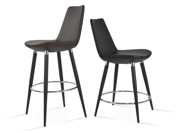 Soho Concept Eiffel Ana Barstools & Counterstools - Chic Boucle, Velvet & Nubuck Fabrics With 10-year Guarantee Brown,Black,Chrome  Soho-concept-dining-chair-06733