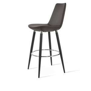Soho Concept Eiffel Ana Barstools & Counterstools - Chic Boucle, Velvet & Nubuck Fabrics With 10-year Guarantee Brown,Black,Chrome  Soho-concept-dining-chair-08121