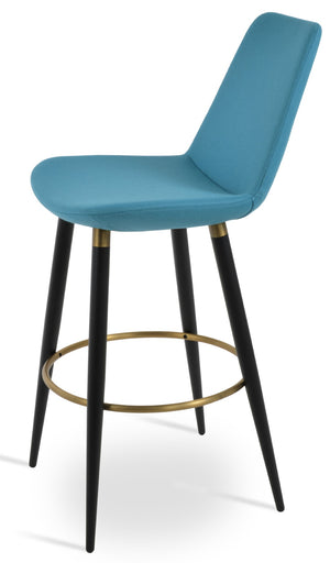 Soho Concept Eiffel Stylish Barstools & Counterstools In Camira Wool Fabric – Durable, Modern Design With 10-year Guarantee Black,Gold,Turquoise  Soho-concept-dining-chair-08125