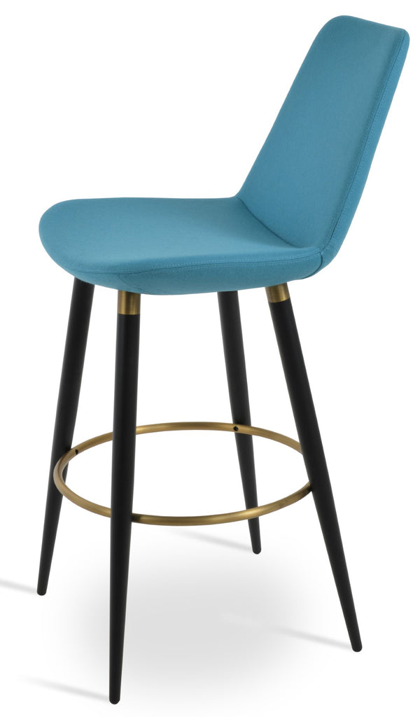 Soho Concept Eiffel Stylish Barstools & Counterstools In Camira Wool Fabric – Durable, Modern Design With 10-year Guarantee Black,Gold,Turquoise  Soho-concept-dining-chair-08125