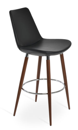 Soho Concept Eiffel Ana Barstools & Counterstools - Stylish Leatherette, Soft Walnut & Black Finish, 2-year Guarantee Walnut,Black  Soho-concept-dining-chair-08128