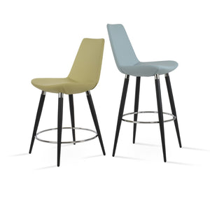 Soho Concept Eiffel Ana Counter & Barstools - Stylish Designs In Boucle, Velvet, And Nubuck Fabrics, 10-year Warranty Green,Black,Chrome  Soho-concept-dining-chair-08136