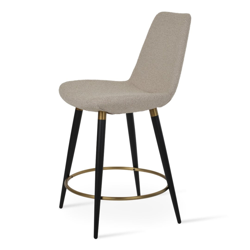 Soho Concept Eiffel Ana Barstools & Counterstools - Chic Boucle, Velvet & Nubuck Fabrics With 10-year Guarantee Brown,Black,Chrome  Soho-concept-dining-chair-06733
